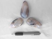 Agate Massage Tool - Round Design 1Flat (18 pcs).