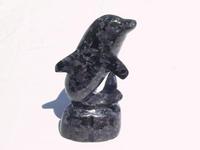 Indigo Gabbro Dolphin - Curled Tailed
