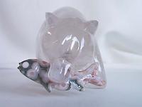 Quartz Bear Eating Fish