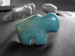 Amazonite Fetish Buffalo 5flats (90pcs)