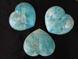 Amazonite Large Hearts 7-8 inch 5pcs