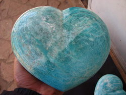Amazonite Large Hearts 7-8 inch 5pcs