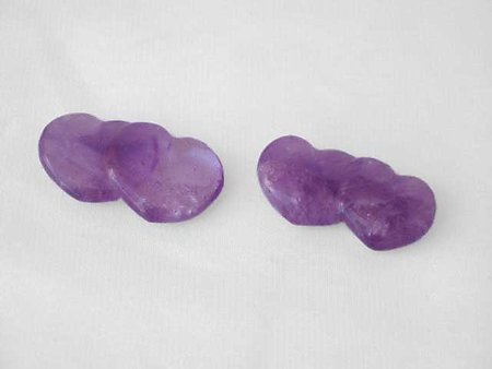 Amethyst Jewellery Double Hearts (500 pcs) 1 box