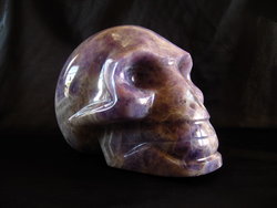 Amethyst Skull Carving - Large - 10pcs