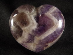 Banded Amethyst Heart 90g - 5 Flats (90pcs)