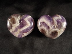 Banded Amethyst Heart 90g - 5 Flats (90pcs)