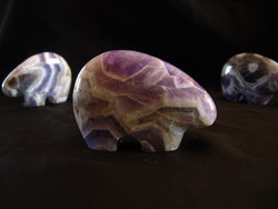 Amethyst Banded Fetish Bear - 1 flat (18pcs)