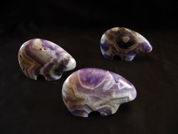 Amethyst Banded Fetish Bear - 1 flat (18pcs)