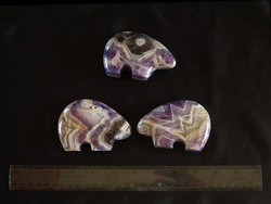 Amethyst Banded Fetish Bear - 1 flat (18pcs)