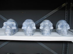 Blue Calcite Large Skull - 5pcs