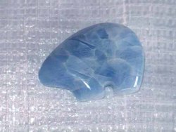 Blue Calcite Fetish Bear Carving