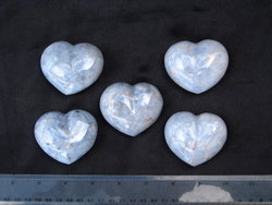 Blue Quartz Heart 90g - 5 Flats (120pcs)