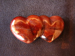 Carnelian Double Heart - 2 Flats (48pcs)