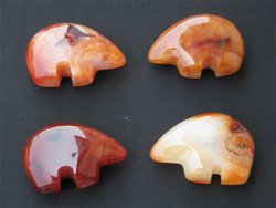 Carnelian Fetish Bear - 2 Flats (36pcs)