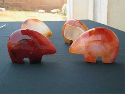 Carnelian Fetish Bear - 2 Flats (36pcs)
