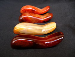 Carnelian Massage Tool - Hand held Design - 5 Flats (90pcs)