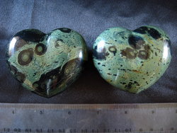 Crocodile Jasper Heart 200g 2 flats (approx 24pcs)