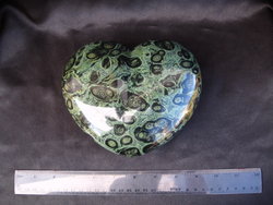 Crocodile Jasper Heart 6 inch