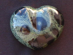 Crocodile Jasper Heart 90g