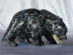 Indigo Gabbro Bear Eating Fish - 5pcs