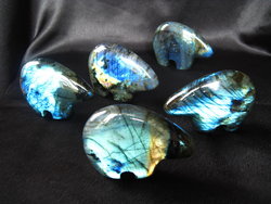 Labradorite Fetish Bear Carving 36pcs (2flats)