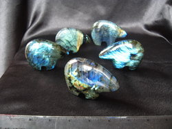 Labradorite Fetish Bear Carving 36pcs (2flats)