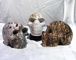 Sea Jasper Skull - Large