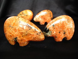 Orange Calcite Bear - 5 Flats (90pcs)