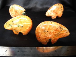 Orange Calcite Bear - 5 Flats (90pcs)