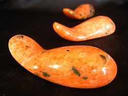 Orange Calcite Massage Tool - Handheld Design