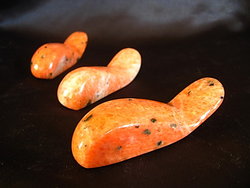 Orange Calcite Massage Tool - Handheld Design 10pcs