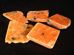 Orange Calcite Polished One Face 88LB (16 Bags)