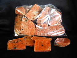 Orange Calcite Polished One Face 88LB (16 Bags)