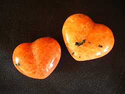 Orange Calcite Small Jewellery Heart