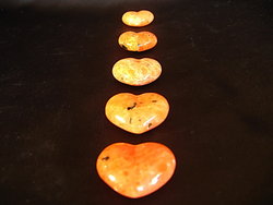 Orange Calcite Small Jewellery Heart