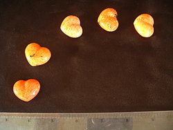 Orange Calcite Small Jewellery Heart