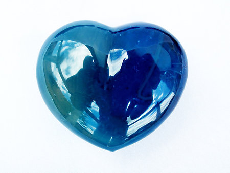 Blue Agate Heart 90g - 1 Flat (24pcs)