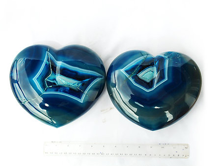 Blue Agate Heart - Large - 7-8 inch