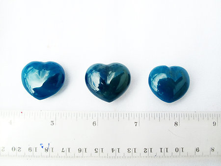 Blue Agate Small Jewellery Heart - 8 bags (200pcs)