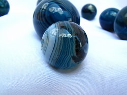 Blue Agate Spheres 55mm