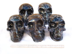 Indigo Gabbro Skull - 5pcs