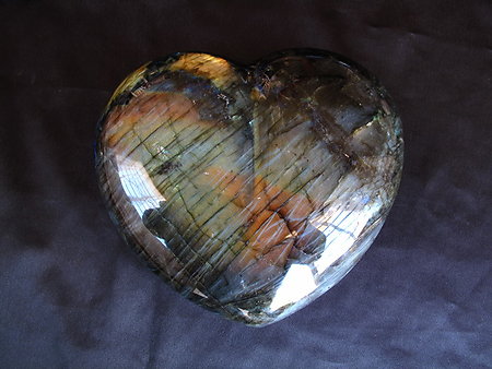 Labradorite Hearts - Very Large (6)