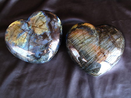 Labradorite Hearts - Very Large (6
