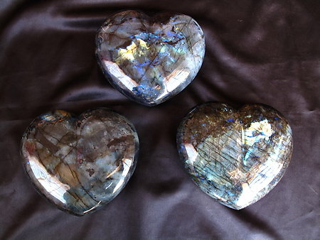 Labradorite Hearts - Very Large (6