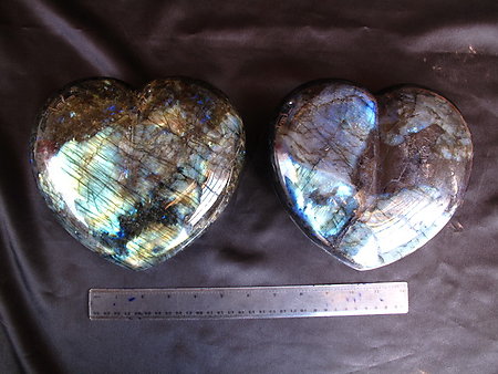 Labradorite Hearts - Very Large (6