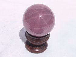 Lavender Star Rose Quartz Sphere (45mm)