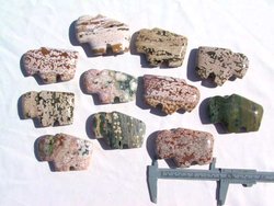 Sea Jasper Fetish Buffalo Carving 36pcs (2flats)