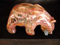 Petrified Wood Bear Eating Fish - 25pcs