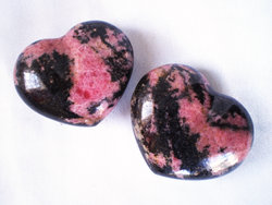 Rhodonite Heart 90g - 10pcs