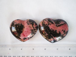 Rhodonite Heart 90g - 10pcs